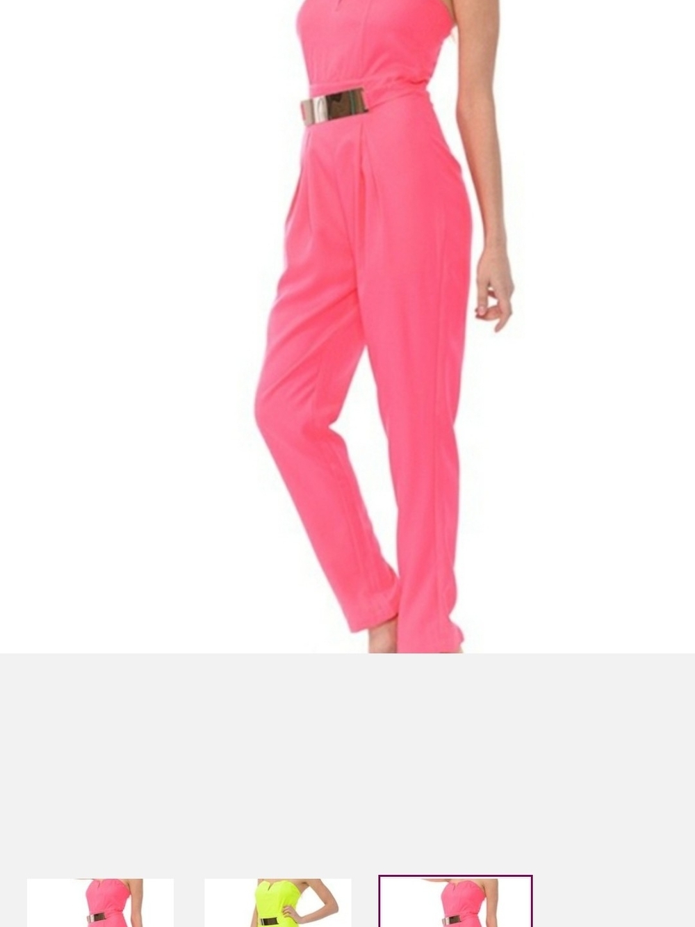 Women’s Strapless Pink Jumpsuit